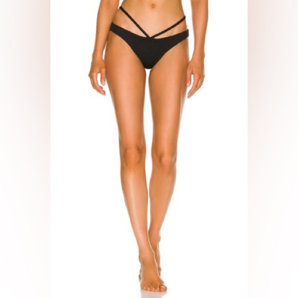NWT Simkhai Emmalynn Bikini Bottom in black size Large